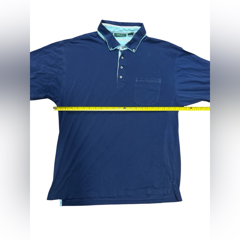 LN Bobby Jones polo Shirt Mens XL Navy Blue Golf Pima Cotton Short Sleeve - Picture 2 of 9